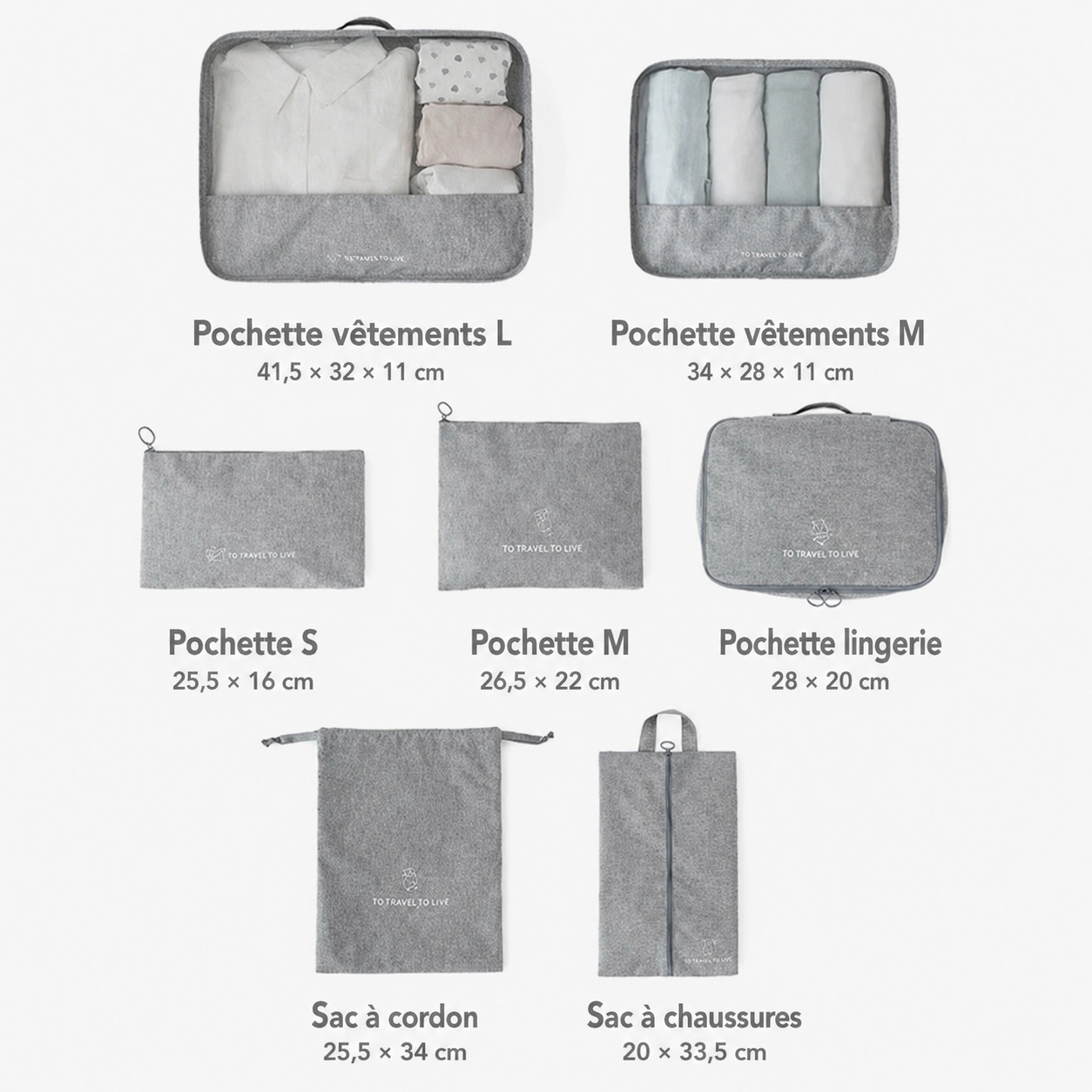 Set de 7 Organisateurs de Valise – Image 5