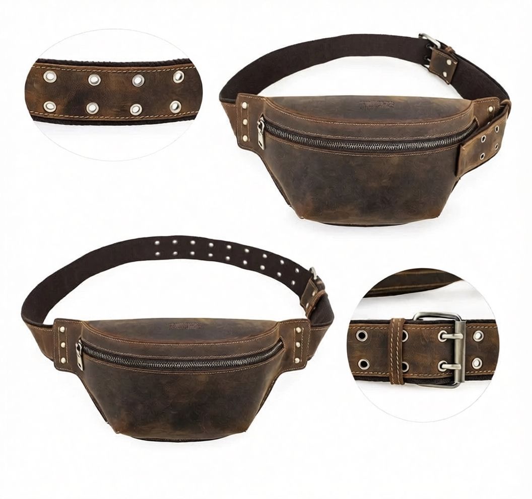 bandoulière marron pour sac banane