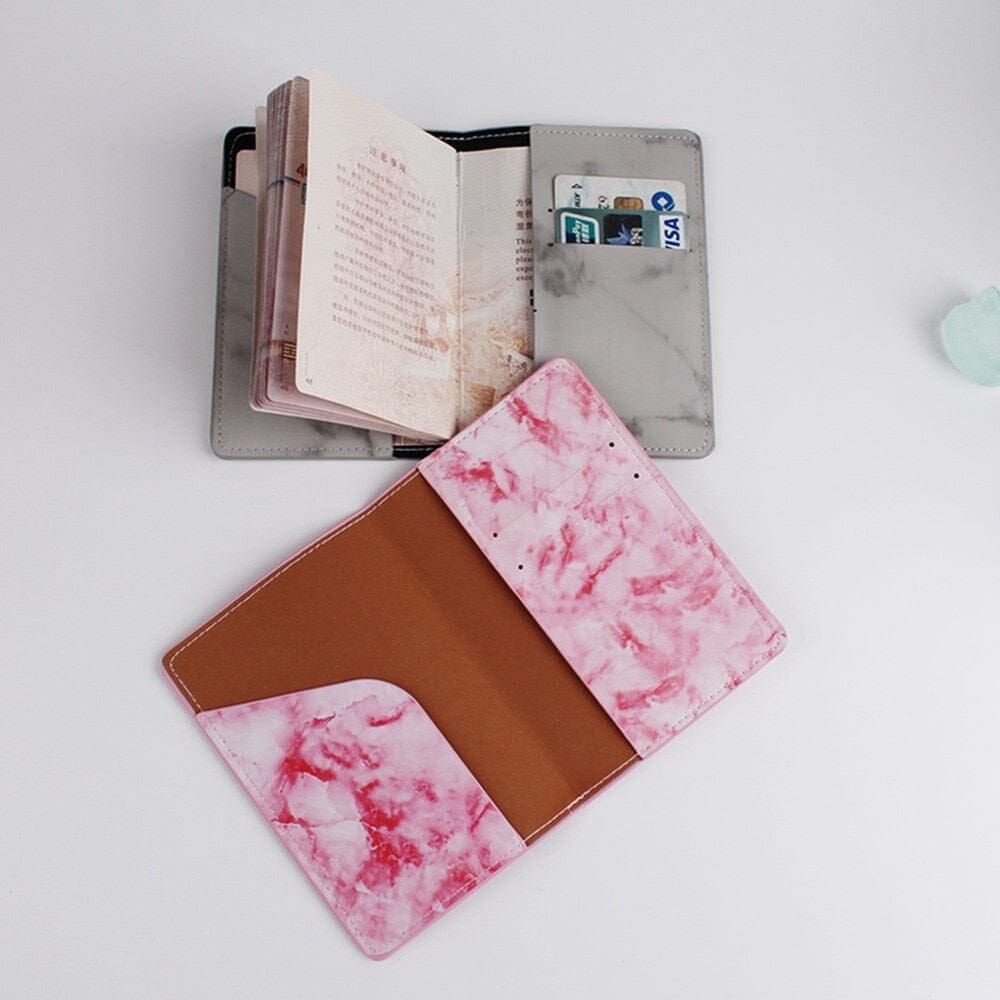 coque de passeport style marbre