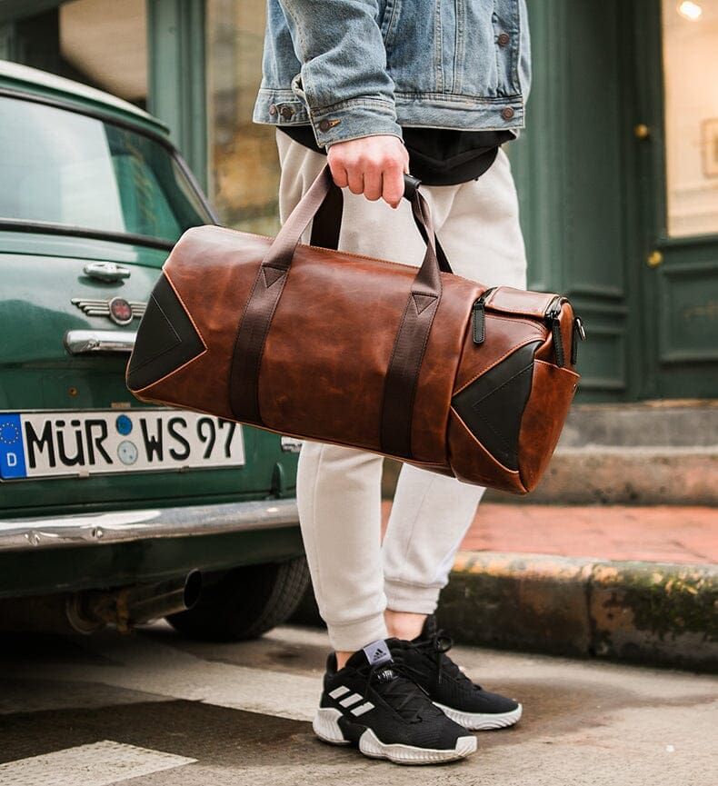 duffle bag marron élégant