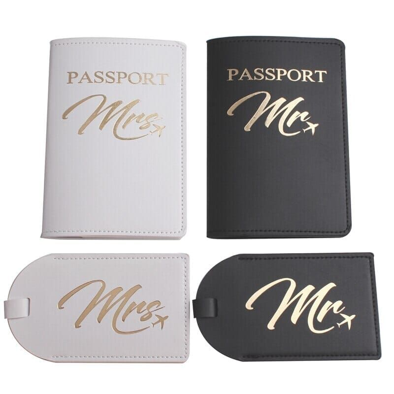 étui à passeport personnalisé couple Mr Mrs