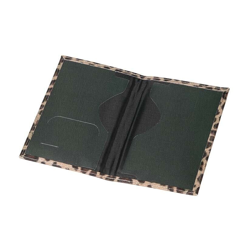 étui de passeport motif léopard
