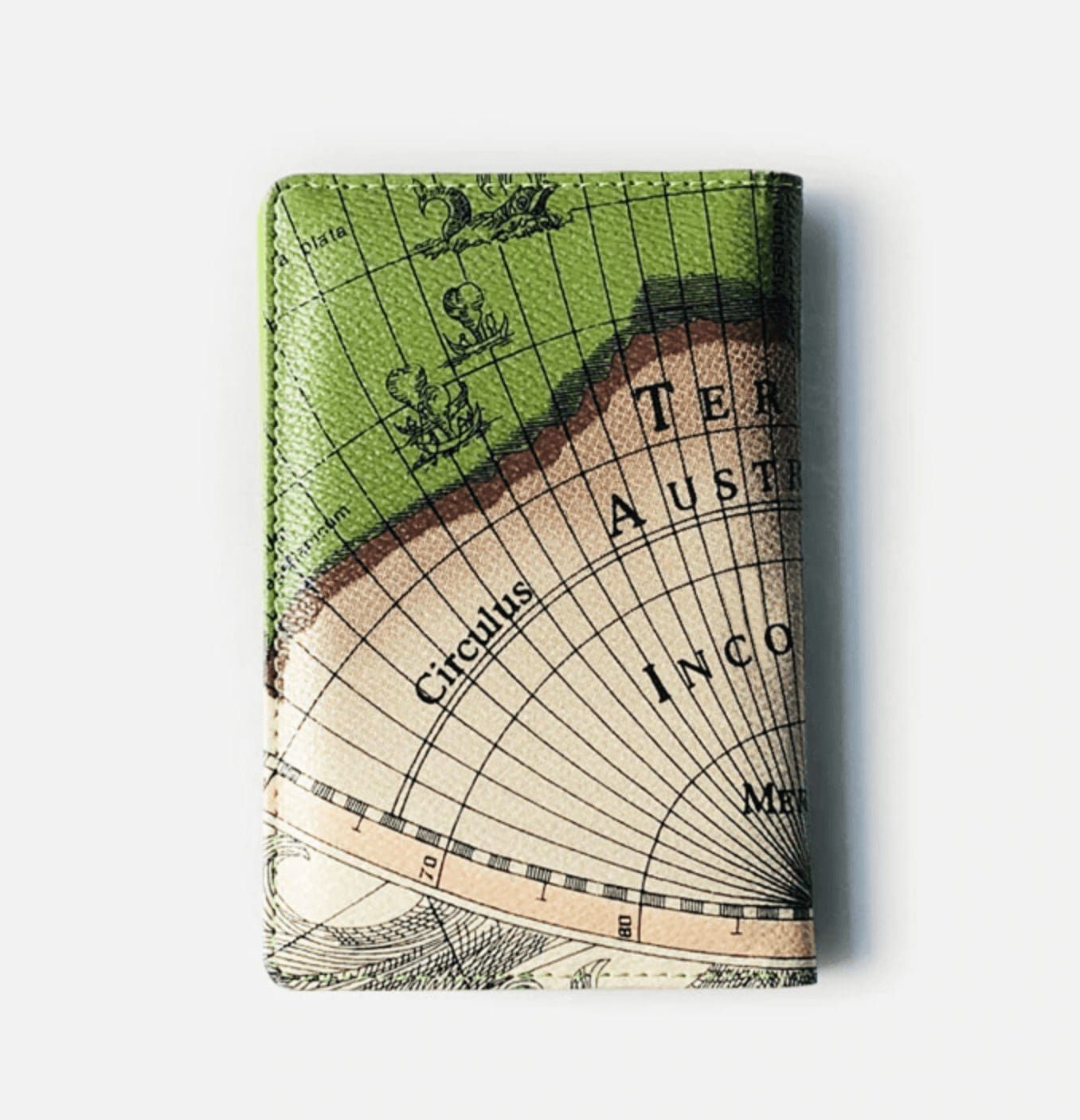 étui pour passeport carte design antique vert