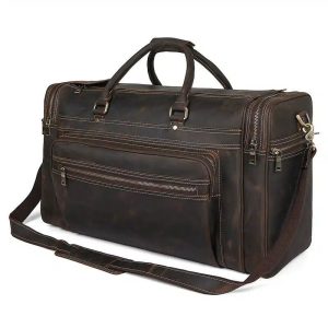 Grand sac de voyage en cuir élégant