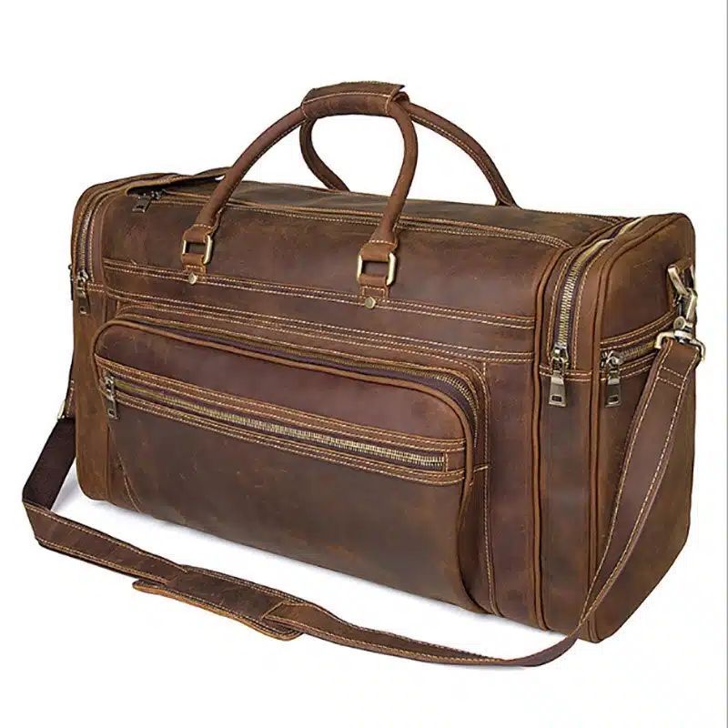 Grand sac de voyage en cuir pour homme