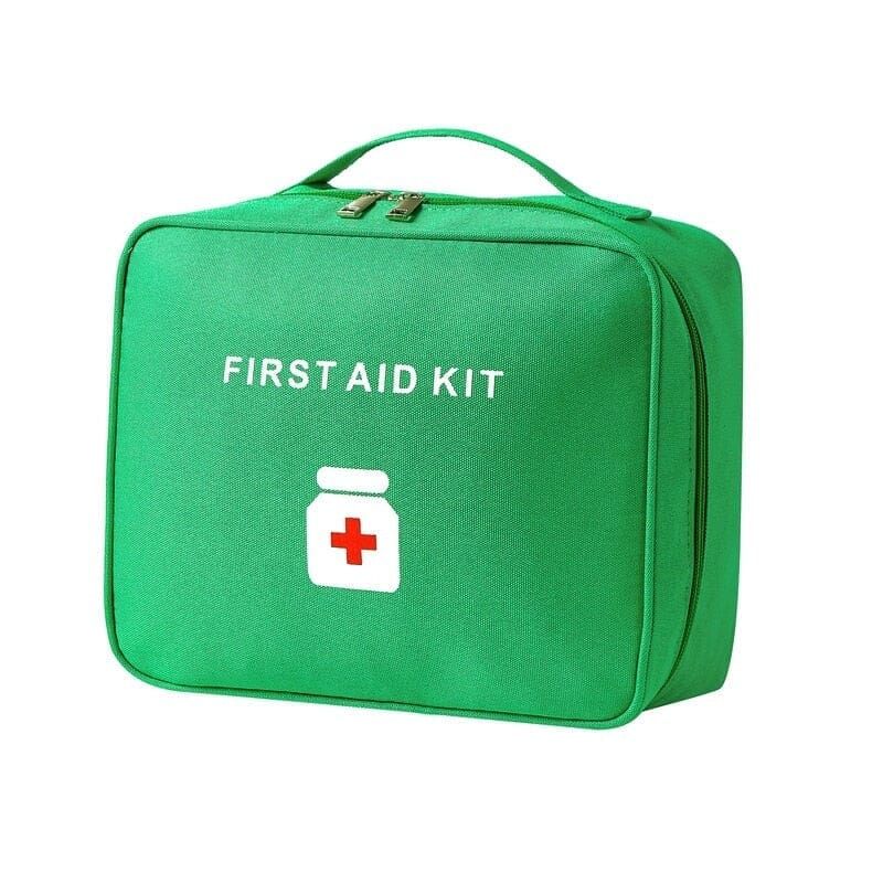 grande trousse à pharmacie voyage vide first aid kit vert