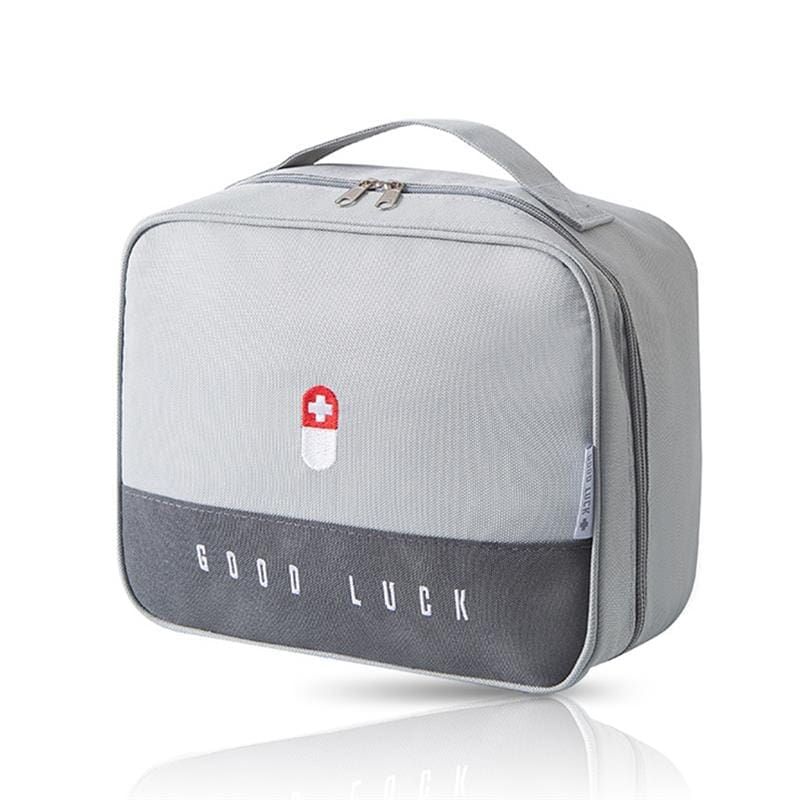 grande trousse à pharmacie voyage vide good luck gris