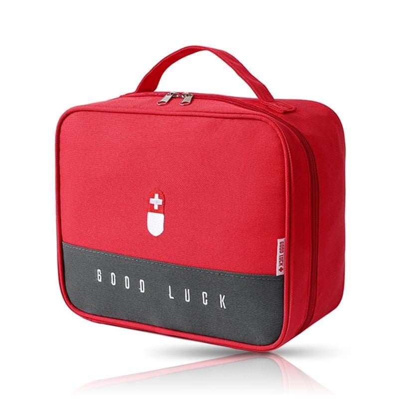 grande trousse à pharmacie voyage vide good luck rouge