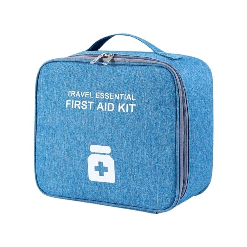grande trousse à pharmacie voyage vide travel essential bleu