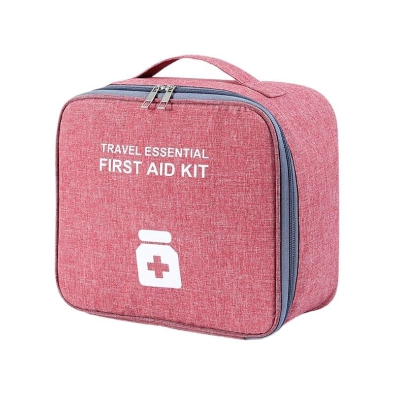 Grande Trousse à Pharmacie Voyage Vide Travel Essential Rouge