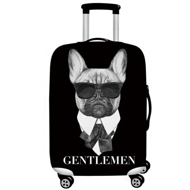 housse de valise bulldog français gentil