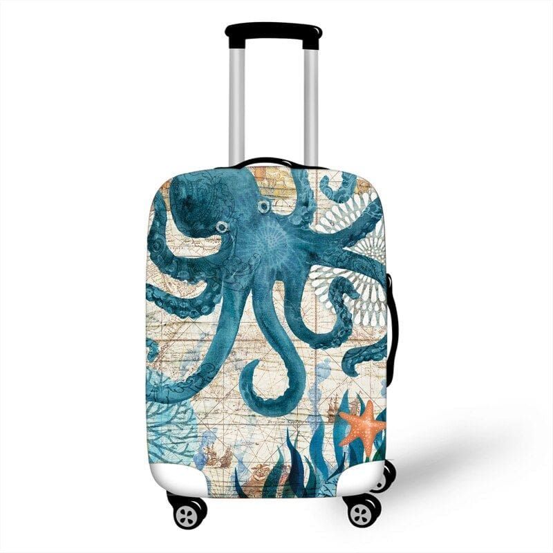housse de valise pieuvre