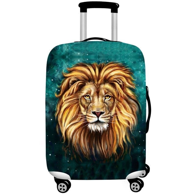 housse protège valise lion