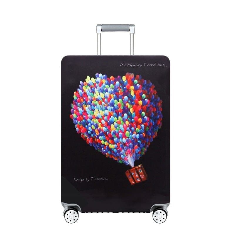 housse valise ballons colorés