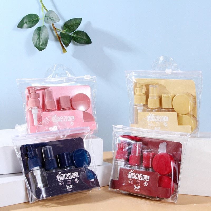 kit de voyage 5 flacons rechargeables pour cosmétiques