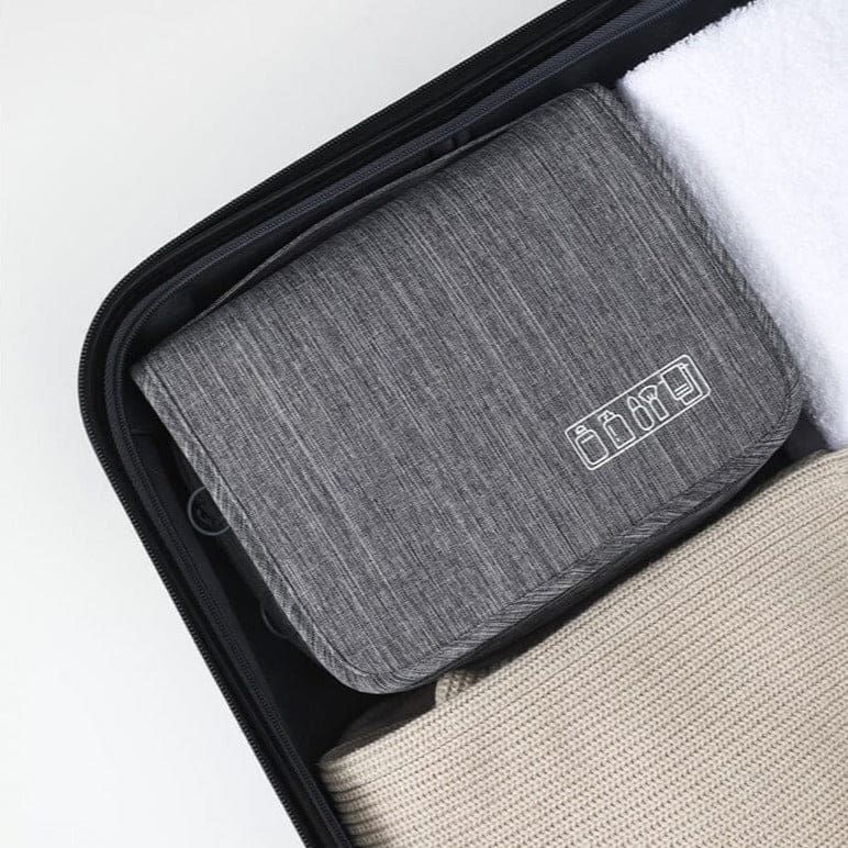 organisateur de toilette pour le voyage gris