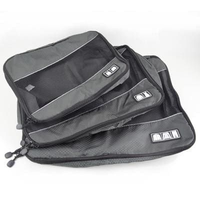 organisateurs de valise travelbasics set de 3 gris