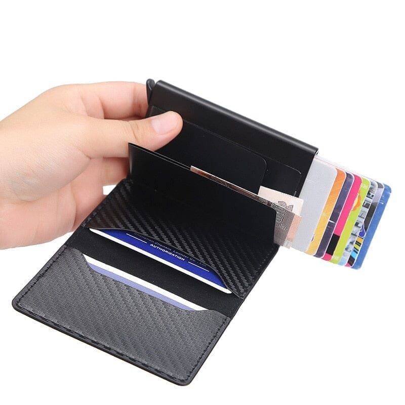 Porte-Cartes Homme en Motif Carbone