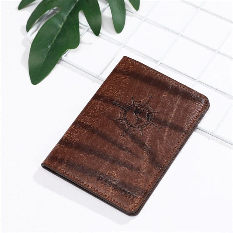 porte passeport design rose des vents