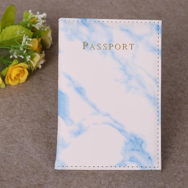 porte passeport marbre blanc élégant