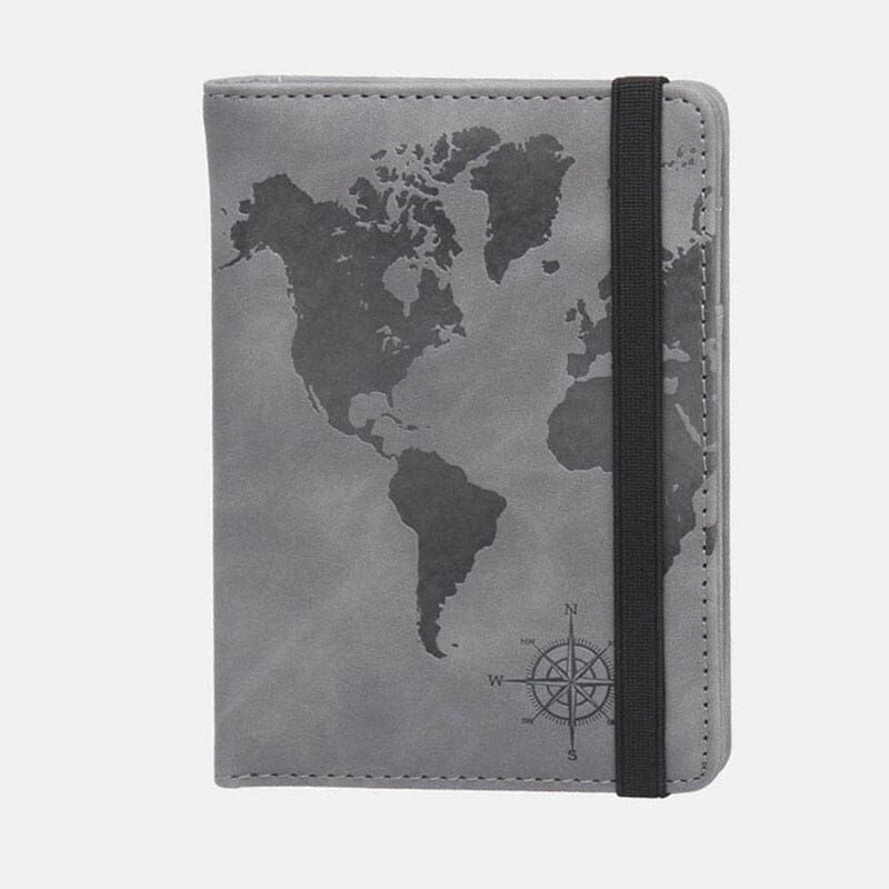 Portefeuille de Voyage Carte du Monde Anti-RFID
