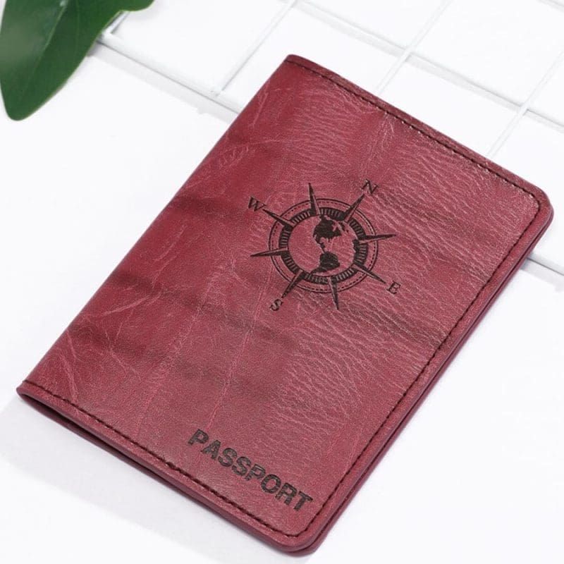 protection de passeport rose des vents