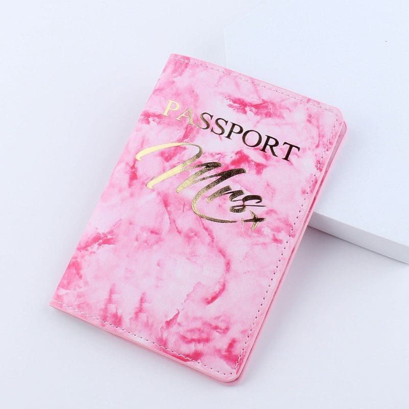 protection de passeport style marbre