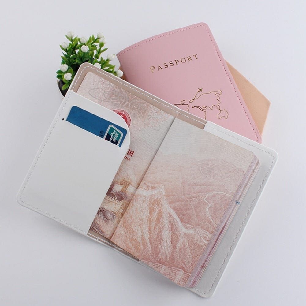 protection passeport carte du monde élégante
