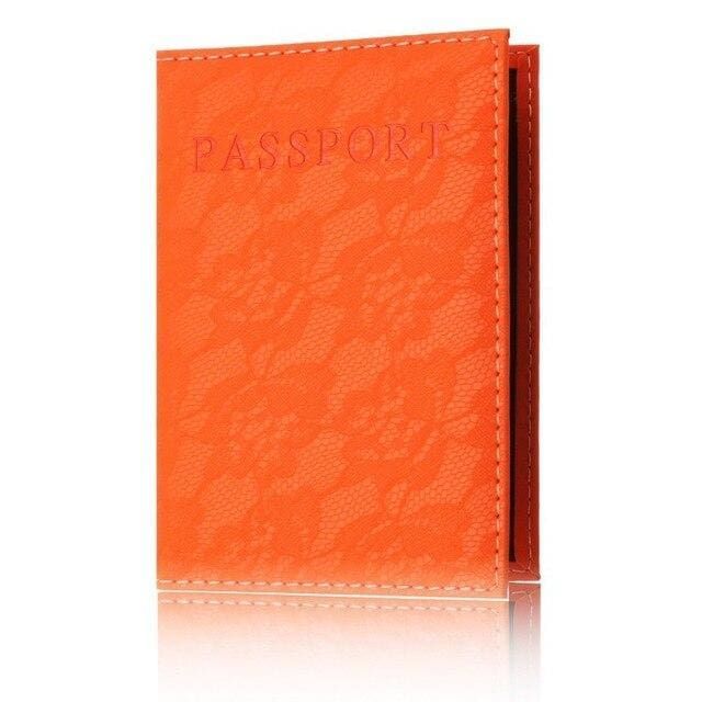 protège-documents passeport en tissu dentelle