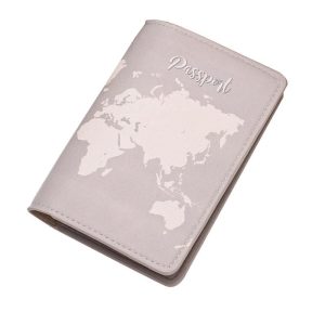 Protège-passeport avec carte du monde