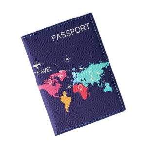 Protège-passeport Carte du monde colorée