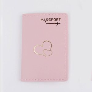 Protège-Passeport Couple Cœurs