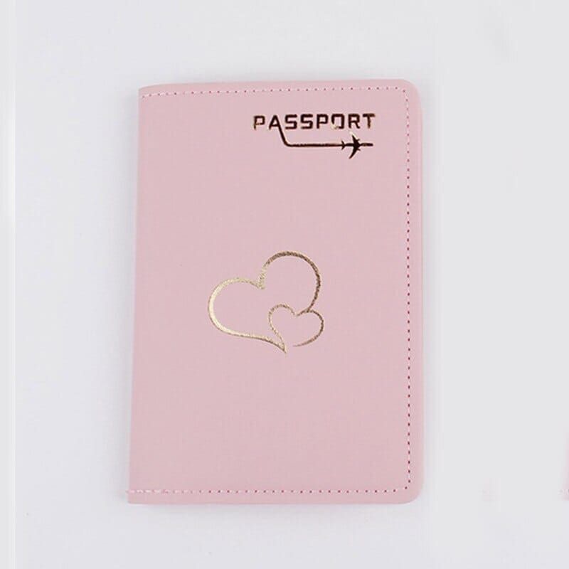 Protège-Passeport Couple Cœurs