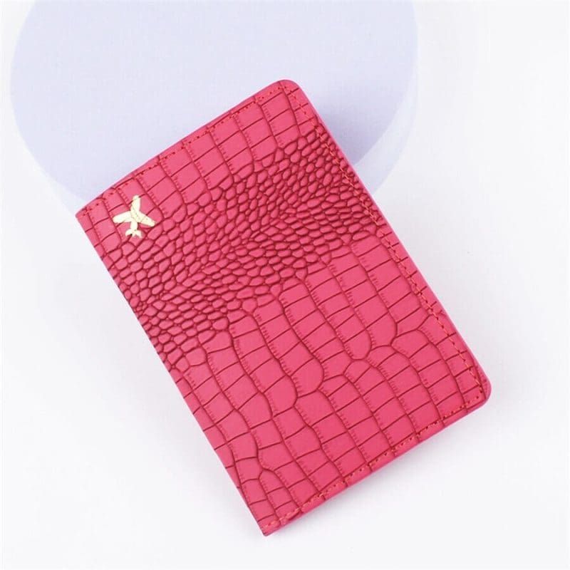 protège passeport design avion crocodile