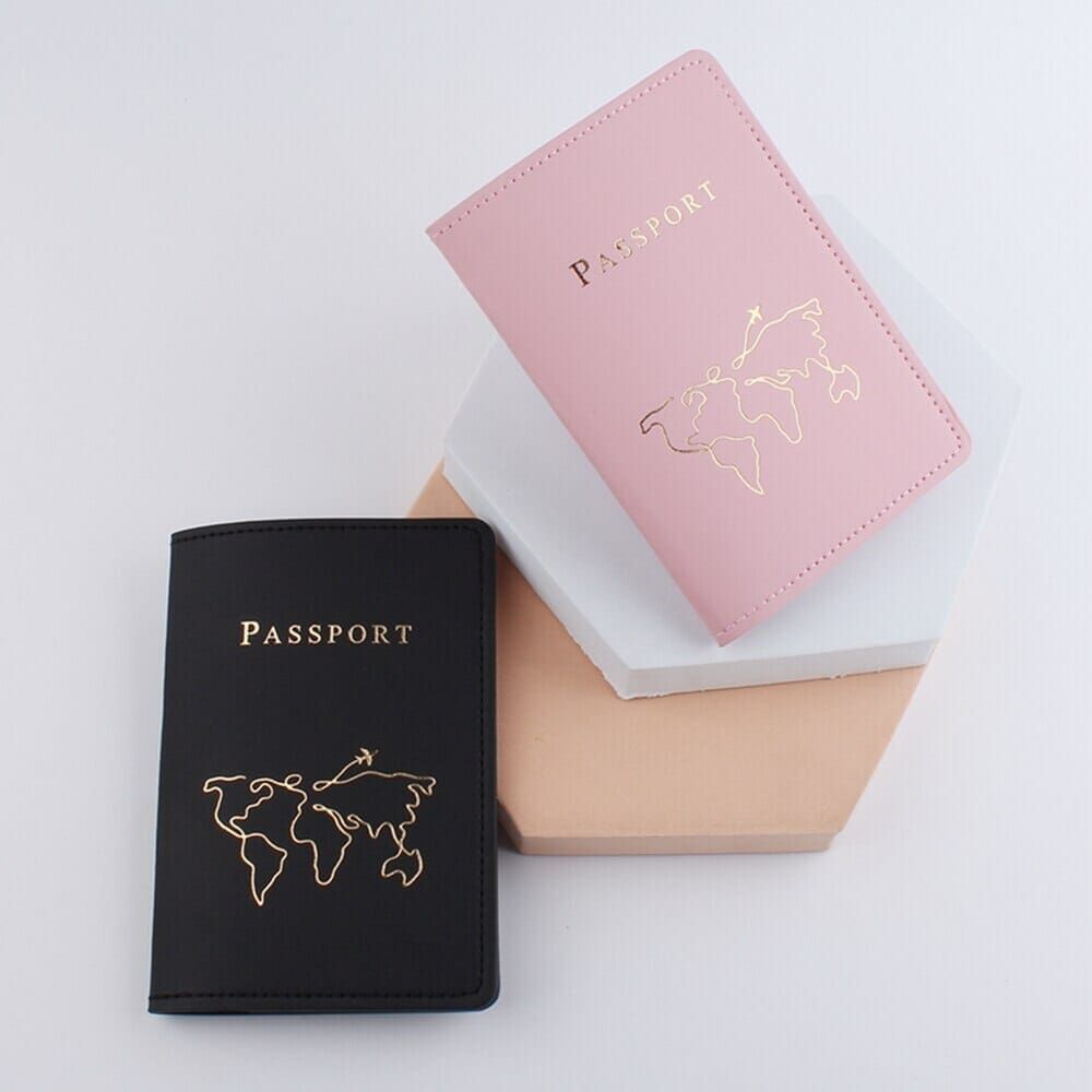 protège-passeport design carte du monde