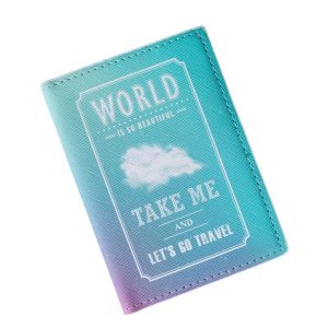 protège-passeport élégant "le monde est si beau"