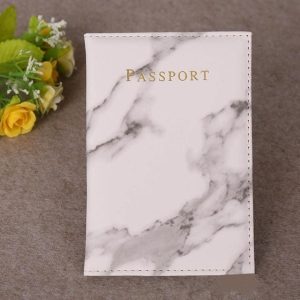 Protège-Passeport Marbre Blanc