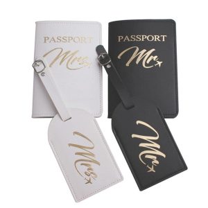 Protège-Passeports et Étiquettes Valise Couple Mr Mrs