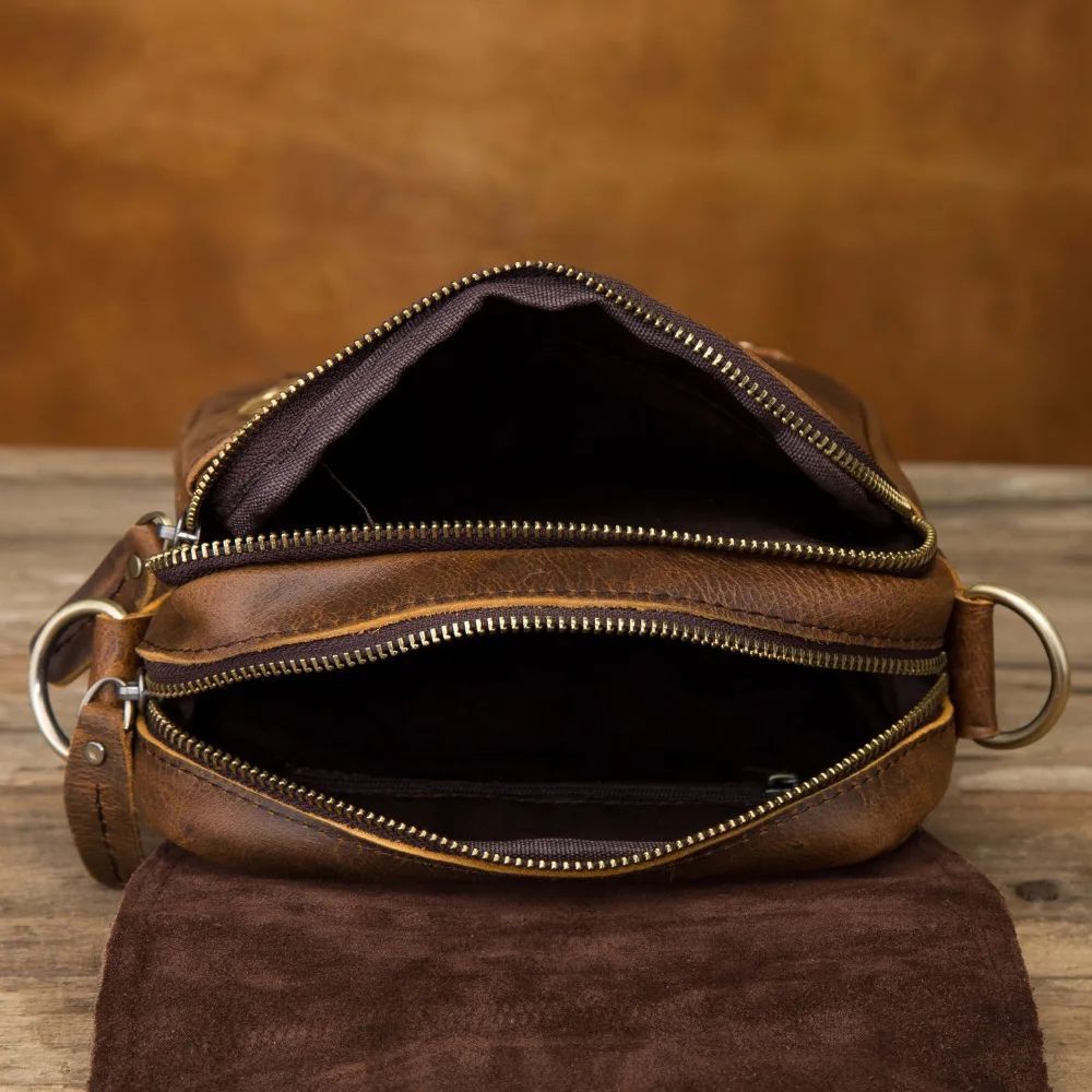 sac à bandoulière en cuir rétro