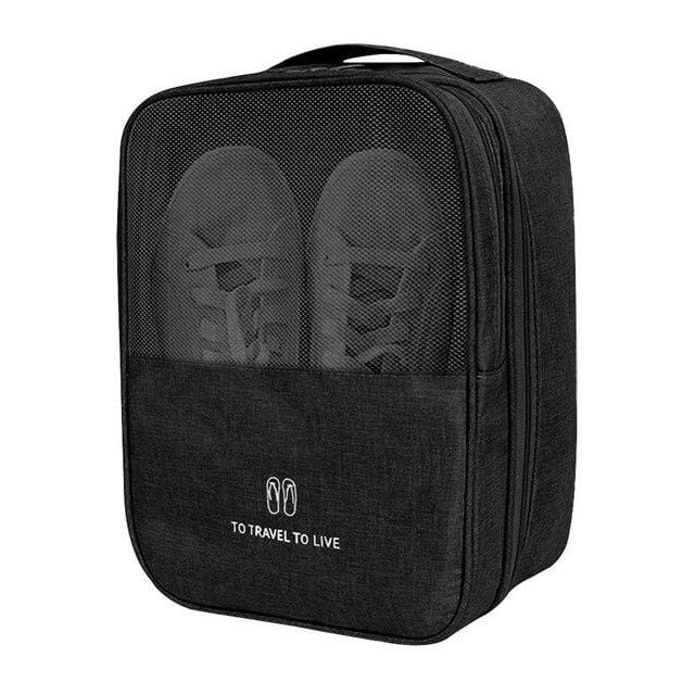 sac à chaussures de voyage noir - idéal pour le transport et les voyages