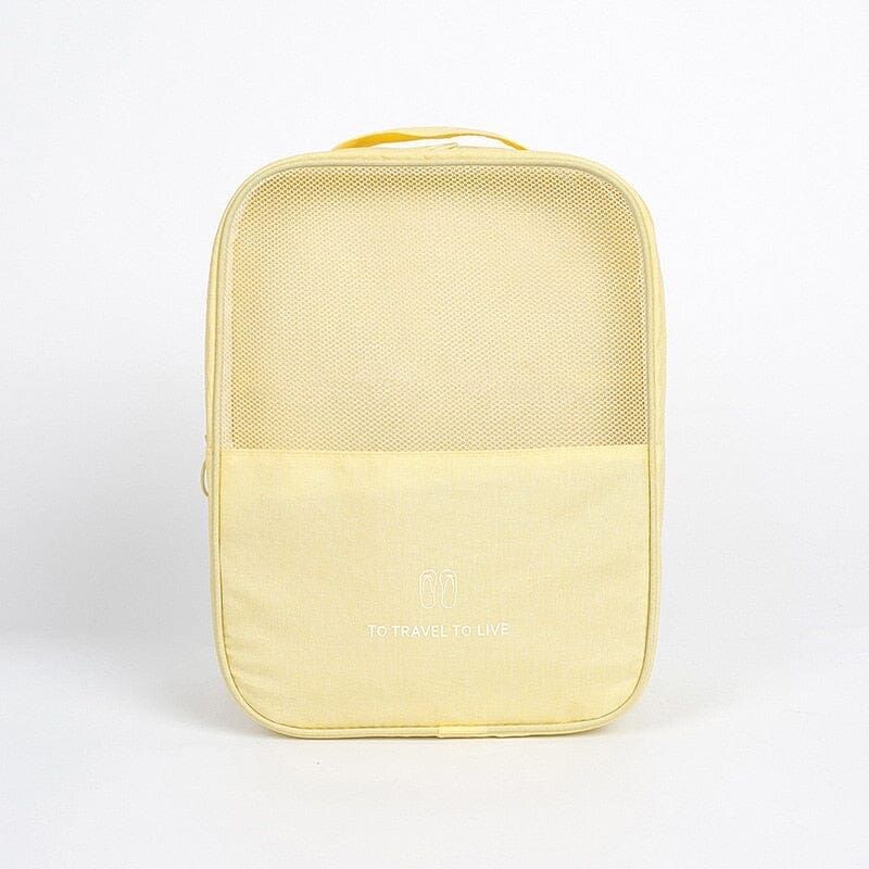 sac à chaussures de voyage to travel to live jaune