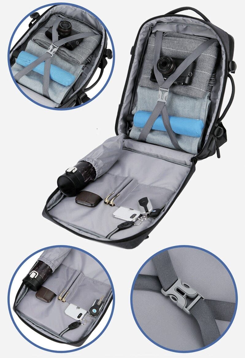 sac à dos adaptable pour les voyages en avion