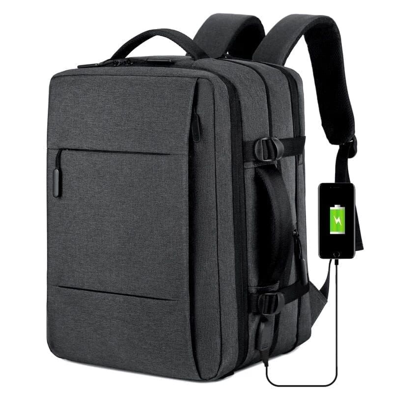 sac à dos avec design compressible pour avion