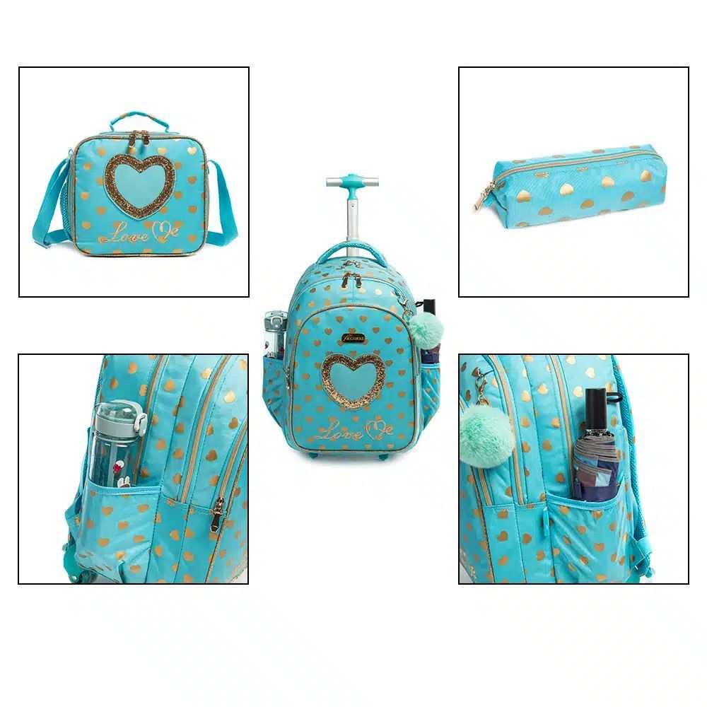 sac à dos avec trousse et sac à bandoulière assortis