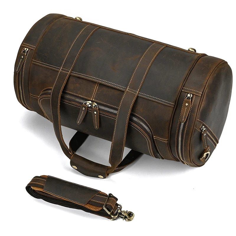 sac à dos classique en cuir avec bandoulière