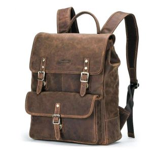 Sac à dos d’affaire en cuir vintage