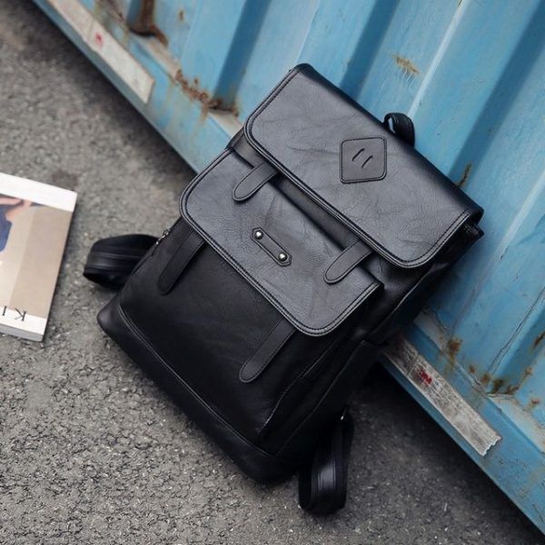 sac à dos de voyage en simili cuir rétro