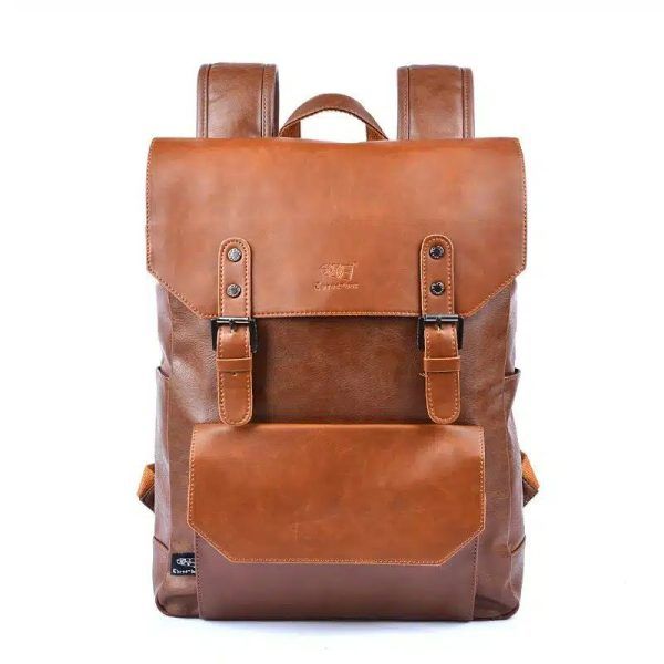 sac à dos design rétro en cuir synthétique