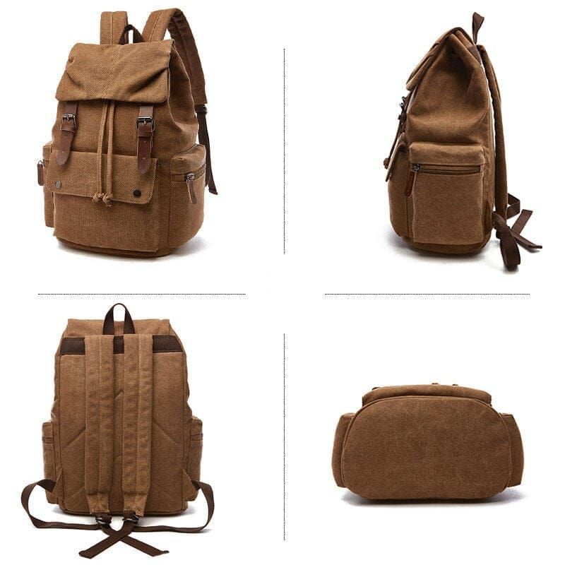 sac à dos élégant en toile canvas