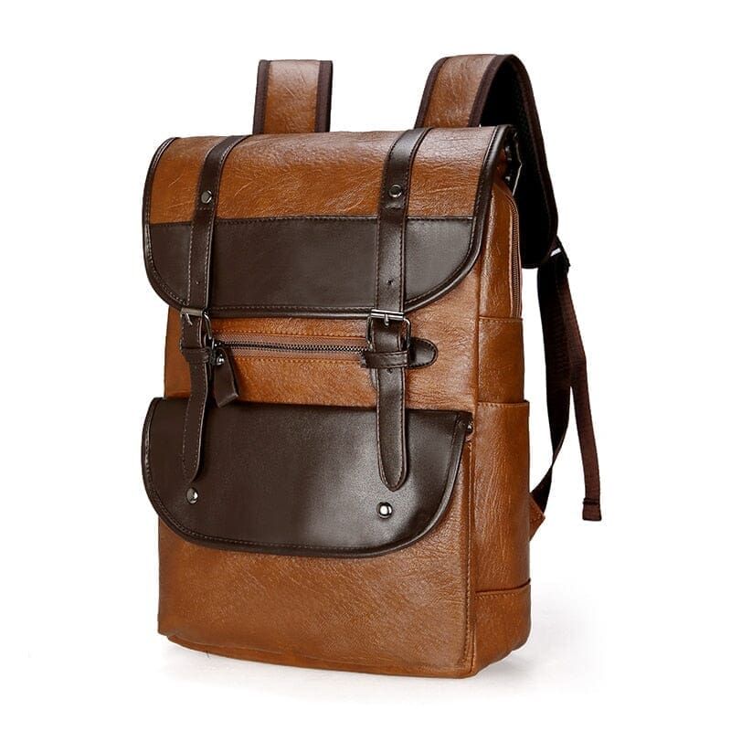 sac à dos en cuir synthétique vintage